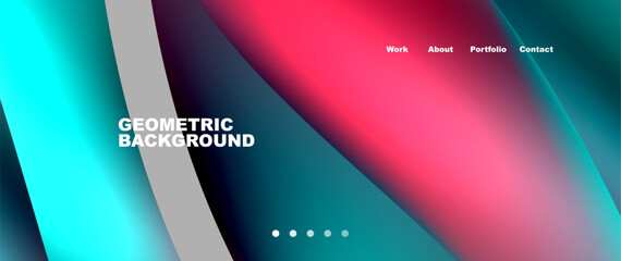 The geometric background features a gradient of pink and electric blue, enhancing the overall aesthetics for your personal computer or laptop display device