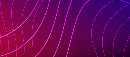 Vibrant purple, violet, and pink background with electric blue lines. Waterlike pattern with circles in magenta and shades of pink. Bold font on a playful design