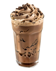Wall Mural - Iced Mocha Frappuccino isolated on transparent background ai generated	
