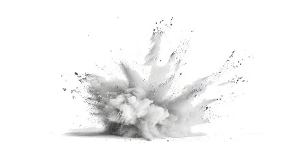 Wall Mural - bright white paint color powder festival explosion burst isolated white background.	