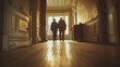 Walking hand in hand through an empty house, memories echoing off the walls, the old couple held onto each other for support.