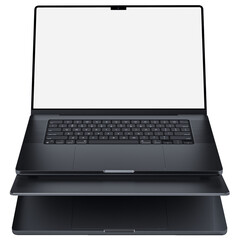Canvas Print - realistic modern laptop mockup with blank screen. device concept for for presentation branding ident