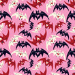 pink pattern with bats