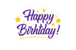© Saiful - Happy Birthday lettering text banner, Vector illustration.