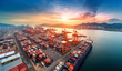 © jiacheng - Aerial View of a Bustling Container Terminal