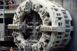© OhmArt - Tunnel Boring Machine: Close-up of the tunnel boring machine in action.