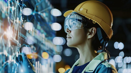 Symbol picture for big data and connected engineering in the industry