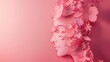 © Phoophinyo - Illustration, blooming flowers in the structure of the silhouette of a woman's head with elements of blooming flowers.
