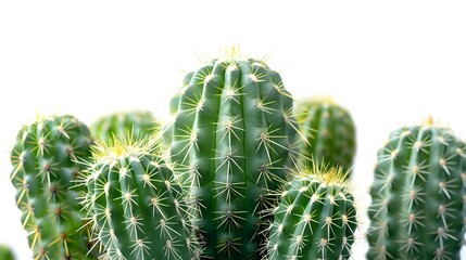 Wall Mural - Fresh prickly png isolated on transparent background, cactus isolated on transparent background cutout, Ai generated 