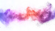 Explosion of colored bright powder on white background ,Colorful powder explosion isolated on white background ,a purple dust particle explosion isolated on white ,Abstract background