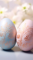 Wall Mural - Colorful easter eggs