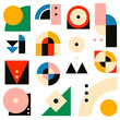 © Rawpixel.com - Abstract element png bauhaus inspired flat design set