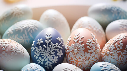 Wall Mural - Colorful easter eggs