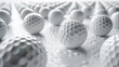 background of white golf balls