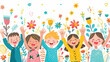 Childrens day vector background. Happy Childrens Day