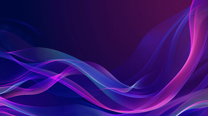 corporate background, copy space, Swooshes and Swirls style, clean and clear, deep gradient Electric Colors and Russian Violet scheme