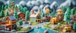 Cozy 3D Blender of a Gold Mining Community with Social Responsibility Initiatives