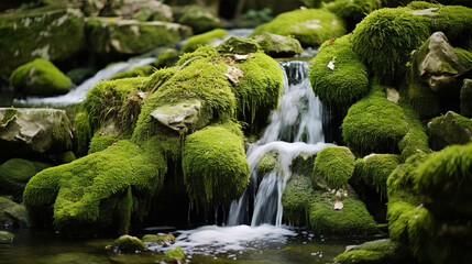 Wall Mural - waterfall in the forest.