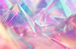 Glassy Dreamscape: Iridescent Pastel Pyramids in a Luminous Abstract Field