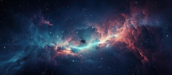 Wall Mural - vibrant nebula with stars in cosmic space