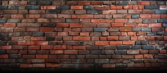 Sticker - A close up view of a brick wall against a dark backdrop