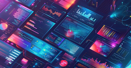 A digital illustration of an web design platform