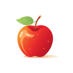 Wall Mural - Apple icon. Apple summer fruit symbol. Flat design vector illustration on white background.