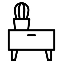 Poster - Bedside table icon