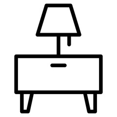 Wall Mural - Bedside table icon