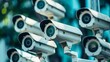 A network of surveillance cameras set up to monitor potential smuggling routes and illicit trade activities. .