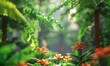 Craft a unique perspective of a rare plant sanctuary in pixel art Transform each leaf and flower into mesmerizing, blocky wonders, infusing charm and nostalgia into the digital landscape