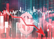 Stock market dollar  crash. 3d illustration..