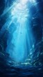 Underwater aurora cavern lit by Sustainable Magic, vibrant contrast against dark waters, ethereal glow, serene
