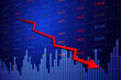 Stock market crash. 3d illustration..