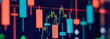 Abstract glowing forex chart interface wallpaper. Investment, trade, stock, finance and analysis concept.