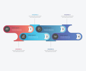 Business infograph 4 stage process