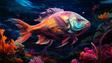 Fototapeta Boho - fish in aquarium