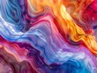 Swirling Colorful Chaos | Abstract ArtworkMerging and Diverging Patterns