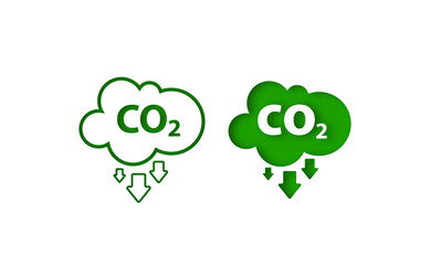 Wall Mural - CO2 green energy icon