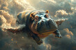 Hippo potamus flying in the sky