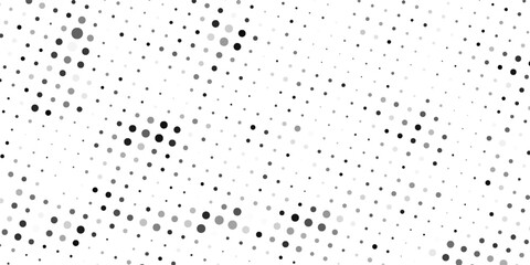 Blue Dot Gradient Banner Seamless Pattern on White Background.