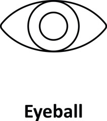 Wall Mural - Eyeball Vector icon which can easily modify or edit