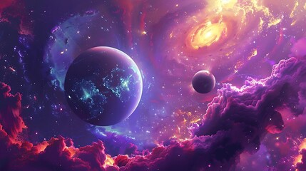 Wall Mural - Planet in space