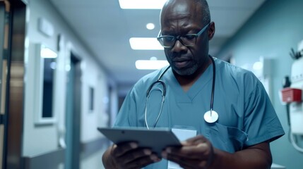 Poster - A Doctor Reviewing Medical Data