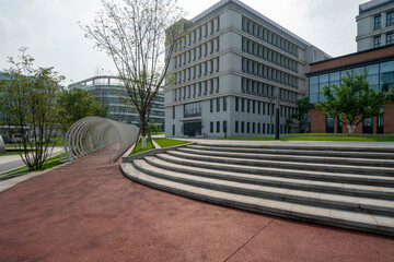 Fototapete - Park Square and Office Building of Science and Technology Park, Chongqing, China