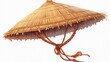 © AkuAku - Capture the essence of Asian culture with a classic straw hat worn by Japanese samurai or Chinese farmers combined with a national braided headdress depicted in a lively cartoon 2d set agai