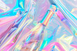 Bottle of champagne on silky  foil luminance background, closeup. Space for text