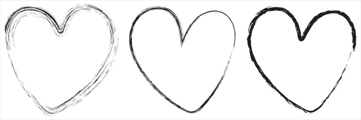 Wall Mural - heart doodle icon. isolated hand drawn love symbol. eps file with white background. vector illustrat