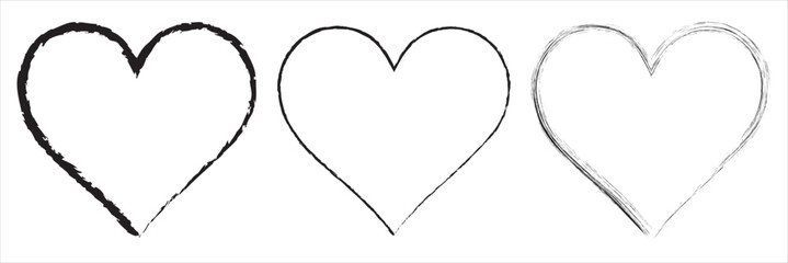 Wall Mural - heart doodle icon. isolated hand drawn love symbol. eps file with white background. vector illustrat