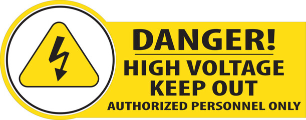 Canvas Print - danger high voltage keep out warning sign vector.eps